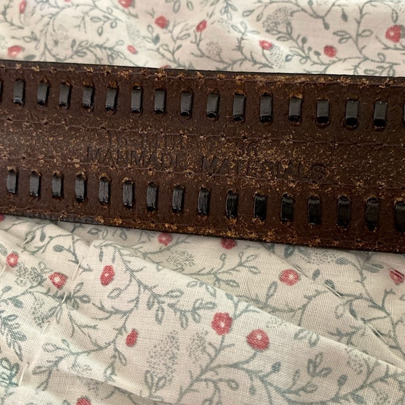 Southwestern Stitched Leather Belt - Picture 5 of 6